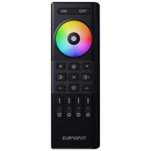 EuroSpot RF 2.4GHz 4Ζωνο Μαύρο Τηλεχειριστήριο RGB+CCT Ταινίας-Led