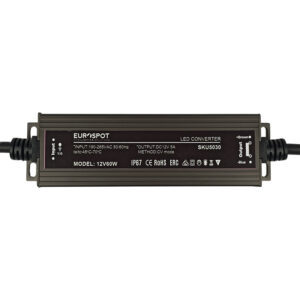 Eurospot Waterproof IP67 Led Τροφοδοτικό Αλουμινίου 12V 60W