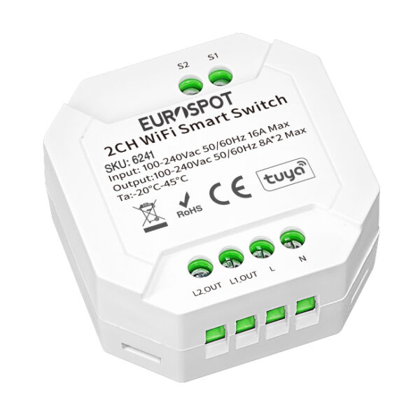 EuroSpot Triac Smart Switch Tuya WiFi + 2 Switch 100-240V 8*2 A - Image 3