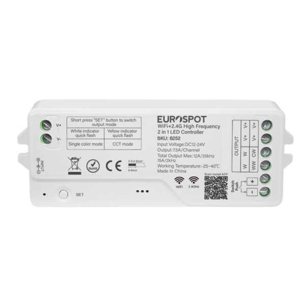 EuroSpot Led High Frequency Controller 2in1 WiFi+ 2.4G+ Push Dim