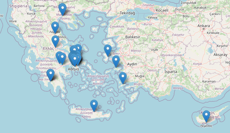 Τοποθεσίες Συνεργατών