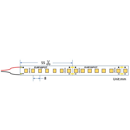 EuroSpot Led Ταινία DC:24V 2835 SMD IP20 9.6W/M 140lm/W 6000k 5m Ψυχρό Λευκό - Image 3