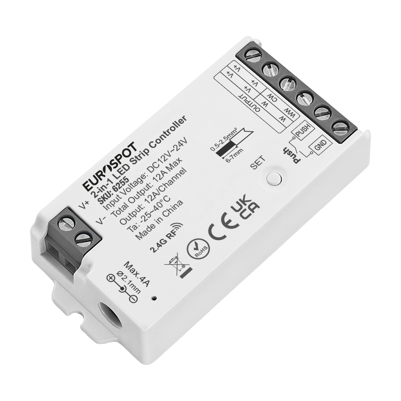 EuroSpot Led Controller RF 2.4GHz 2in1 + Push Dim - Image 2