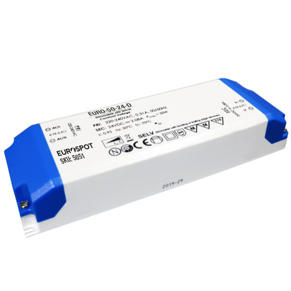 Eurospot Τροφοδοτικό Dimmable TRIAC 24V 50W 2.08A IP20