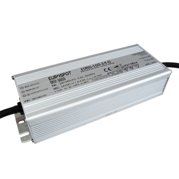 Eurospot Τροφοδοτικό Dimmable Στεγανό TRIAC IP67 24V 100W 4.20A